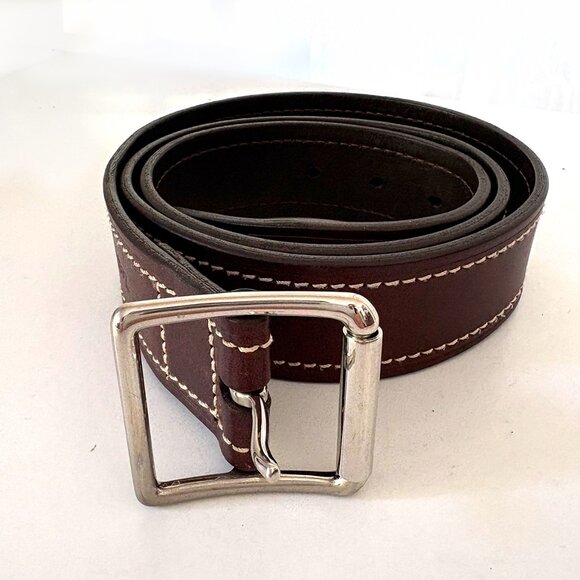 Zegna Sport Men's Leather Belt_Size 38 - Picture 2 of 8